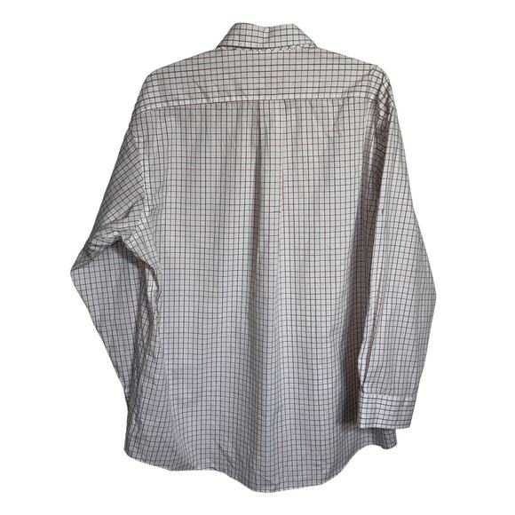 Club Room Men's Window Plaid Dress Shirt, White/red/green 17 32/33 $60 - Picture 3 of 6